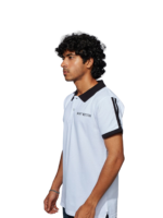 MENS CUT & SEW POLO T-SHIRT – SB PIQUE CN – WHITE NET FOLDED - Image 5
