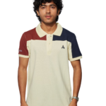 MENS CUT & SEW POLO T-SHIRT – SB PIQUE CN – YELLOW/NAVY/MAROON