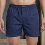 Navy blue base with sky blue dots
